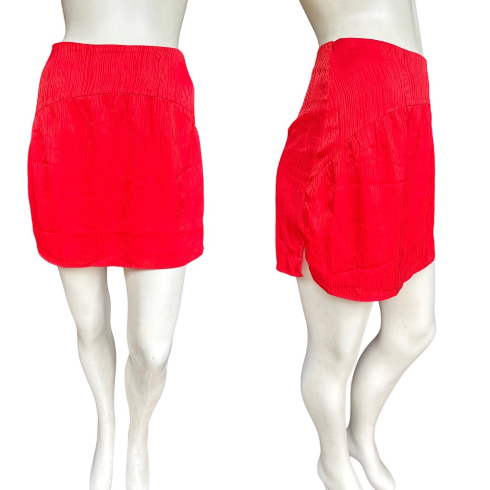 House of Harlow 1960 x Revolve Red Dressy Patterned Mini Skirt Size XS